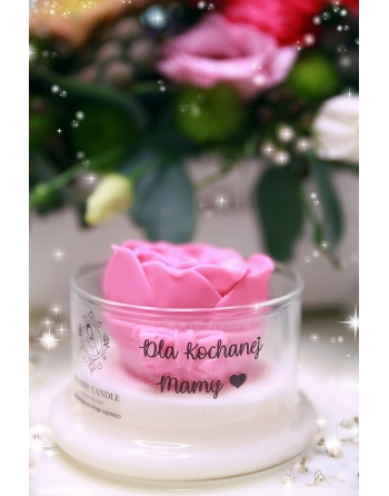 La fleur Świeca Dekoracyjna w Szklanym Kloszu